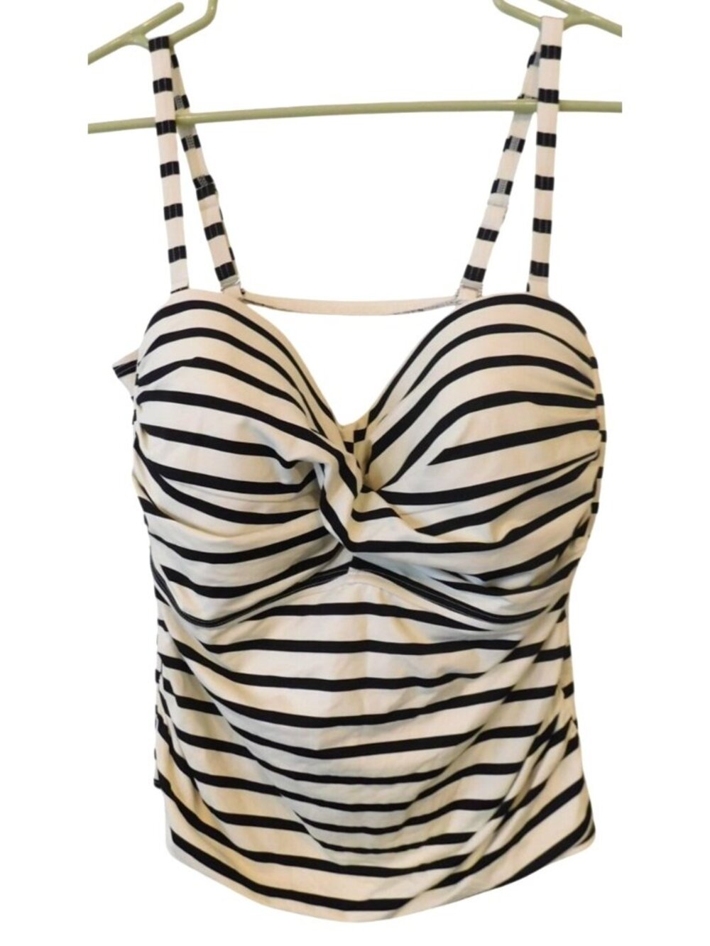 Striped Black & White Women’s Tankini Top